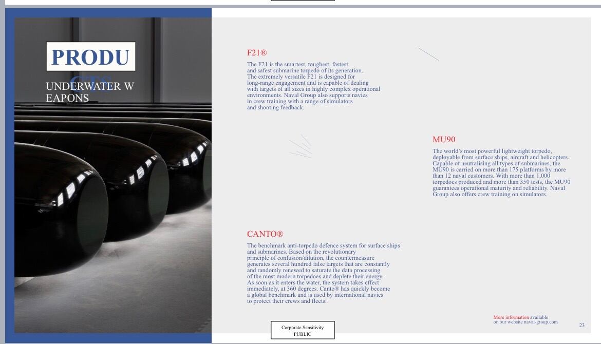 El catálogo de armas de la empresa francesa