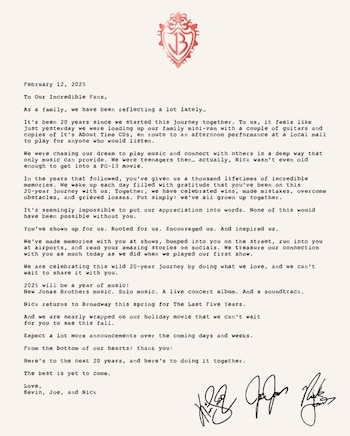 En una emotiva carta publicada