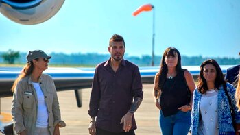 Tinelli al llegar a Salta