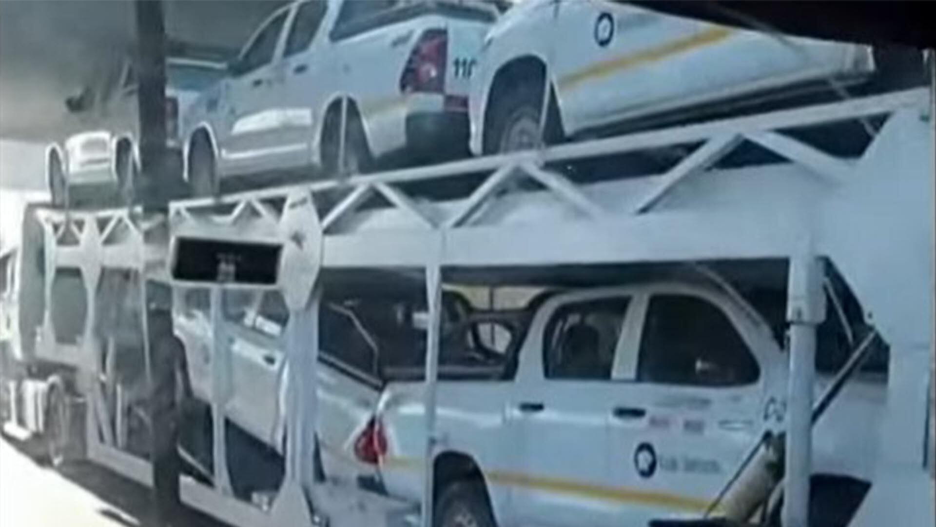 El camión mosquito varado sobre Panamericana.