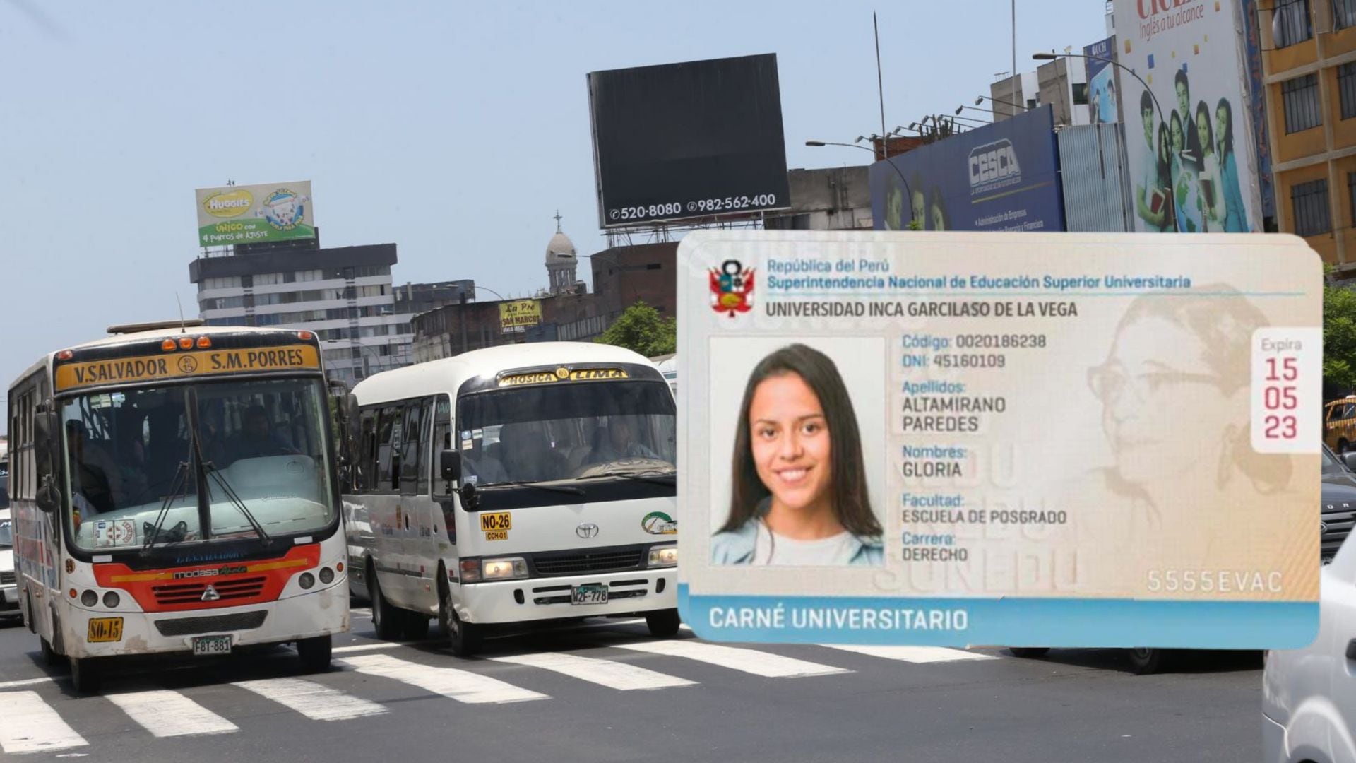 Cobradores deberán respetar el medio pasaje. | Infobae (Andina / Garcilaso de la Vega)