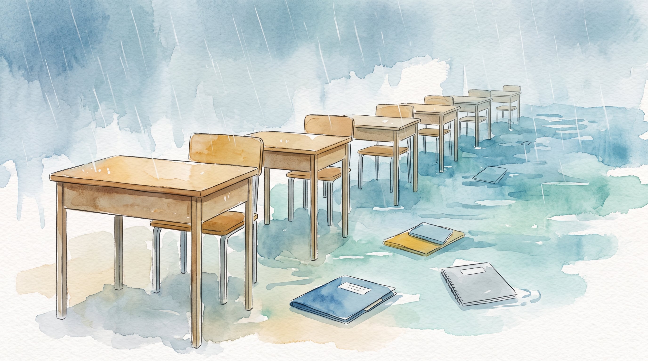 República Dominicana y Costa Rica concentraron, en conjunto, más de 2.5 millones de estudiantes con la escolaridad interrumpida por tormentas e inundaciones en 2025, según Unicef. (Imagen Ilustrativa Infobae)