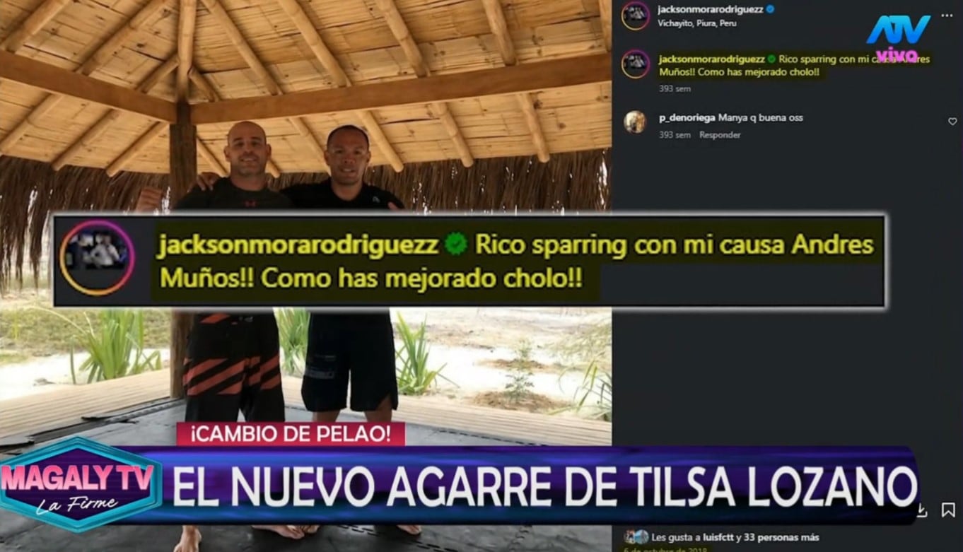 Quién es Andrés Muñoz, el hombre captado con Tilsa y amigo de Jackson Mora. Captura: Magaly TV La Firme.