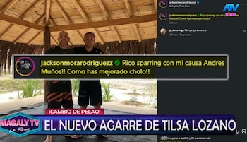 Quién es Andrés Muñoz, el hombre captado con Tilsa y amigo de Jackson Mora. Captura: Magaly TV La Firme.