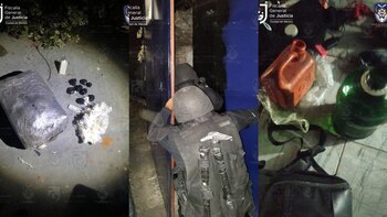 Fiscalía aseguró bombas molotov, puntas