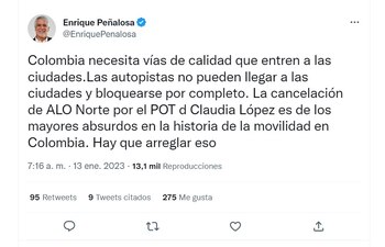 Peñalosa califica como “el mayor