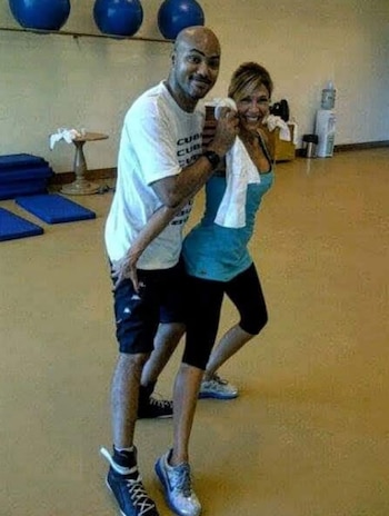Jorge entrenando a Catherine Fulop