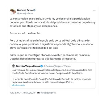 Con este mensaje, el presidente