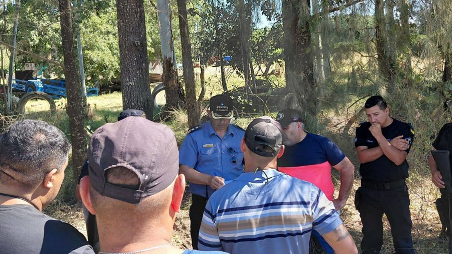 Gómez eludió un control policial adentrándose en el monte