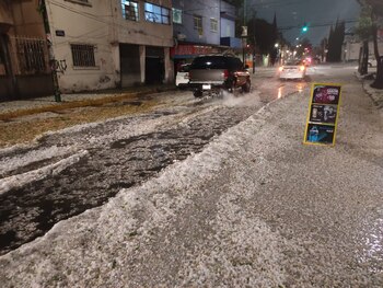 Imágenes de la granizada que