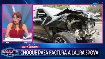 Magaly Medina asegura que Laura Spoya deberá asumir más de US$ 20 mil entre deducibles, penalidades y multas. Captura: Magaly TV La Firme.