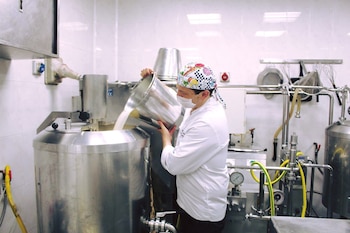 Obrador de la heladería Los