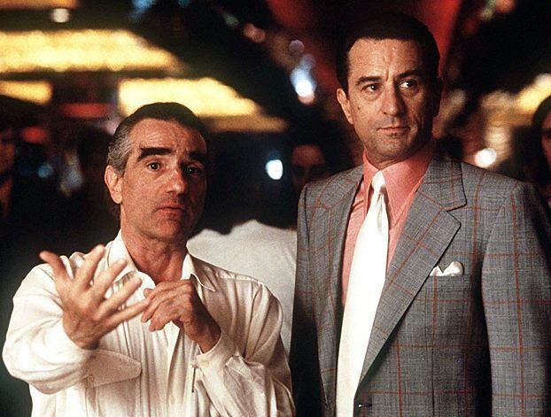 Martin Scorsese junto a Robert De Niro en el rodaje de