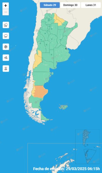 El mapa de las alertas