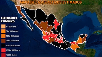 Mapa del coronavirus en México