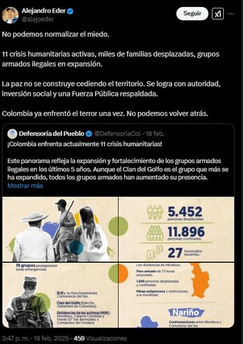 El alcalde de Cali afirmó