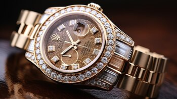 Un reloj Rolex con incrustaciones