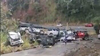 Brutal accidente de un tractocamión