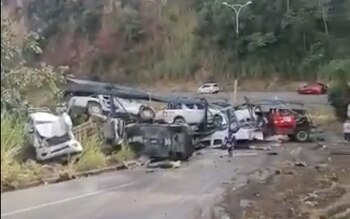 Brutal accidente de un tractocamión