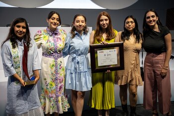 Las integrantes del colectivo "Menstruacción"