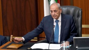 El presidente del parlamento libanés,
