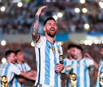 El festejo de Lionel Messi