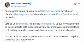 La congresista aseguró que