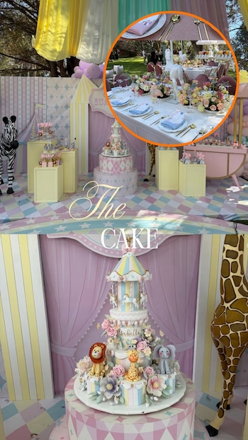 El pastel también incorporó elementos