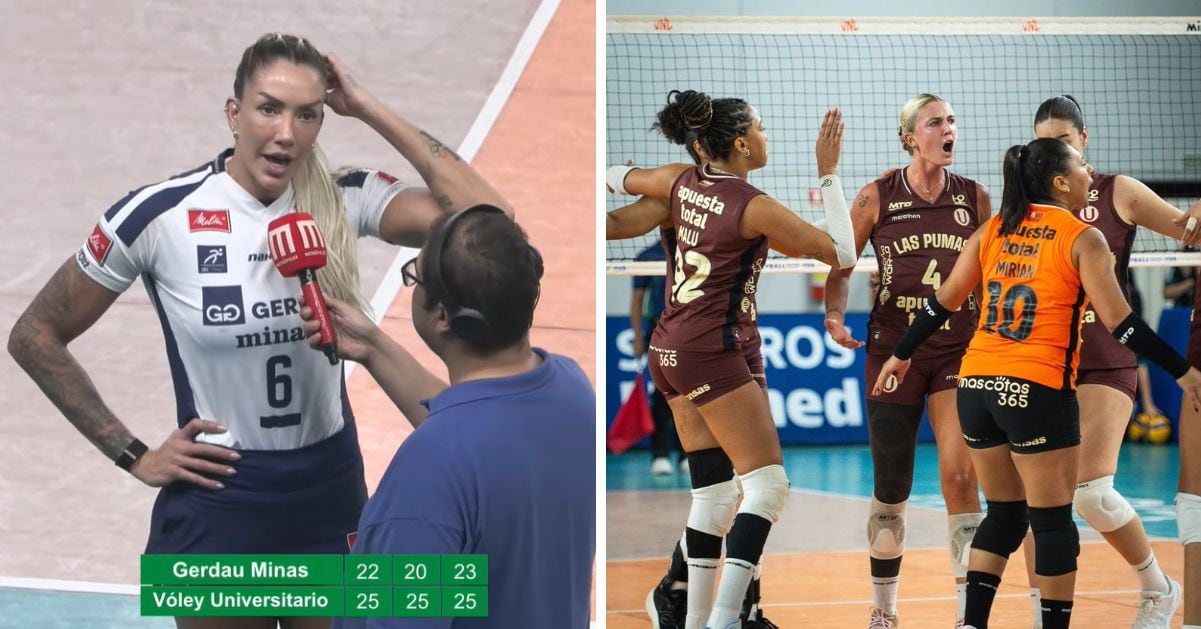 Thaisa, capitana de Gerdau Minas, elogió a Universitario tras su contundente victoria en la Copa Brasilia de vóley 2026.