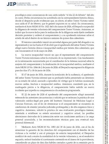 Advertencia - JEP - Pablo Catatumbo