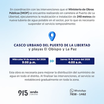 El horario de intervención es