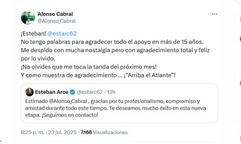 Así se despidió Esteban Arce