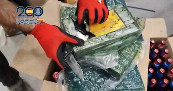 La droga iba camuflada en