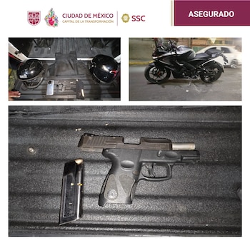 Las autoridades aseguraron una motocicleta,