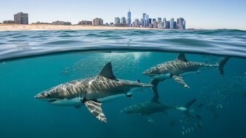 El cambio climático amplifica las lluvias extremas y crece el riesgo de encuentros con tiburones en la costa, alertan expertos