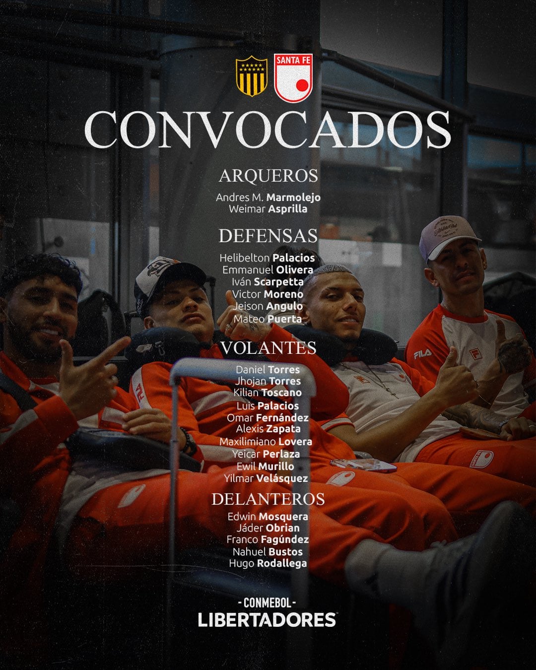 Convocado do Santa Fe para viajar a Montevidéu, onde enfrentará o Peñarol - crédito Santa Fe