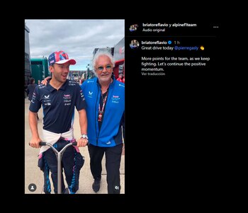 Posteo de Briatore con Gasly