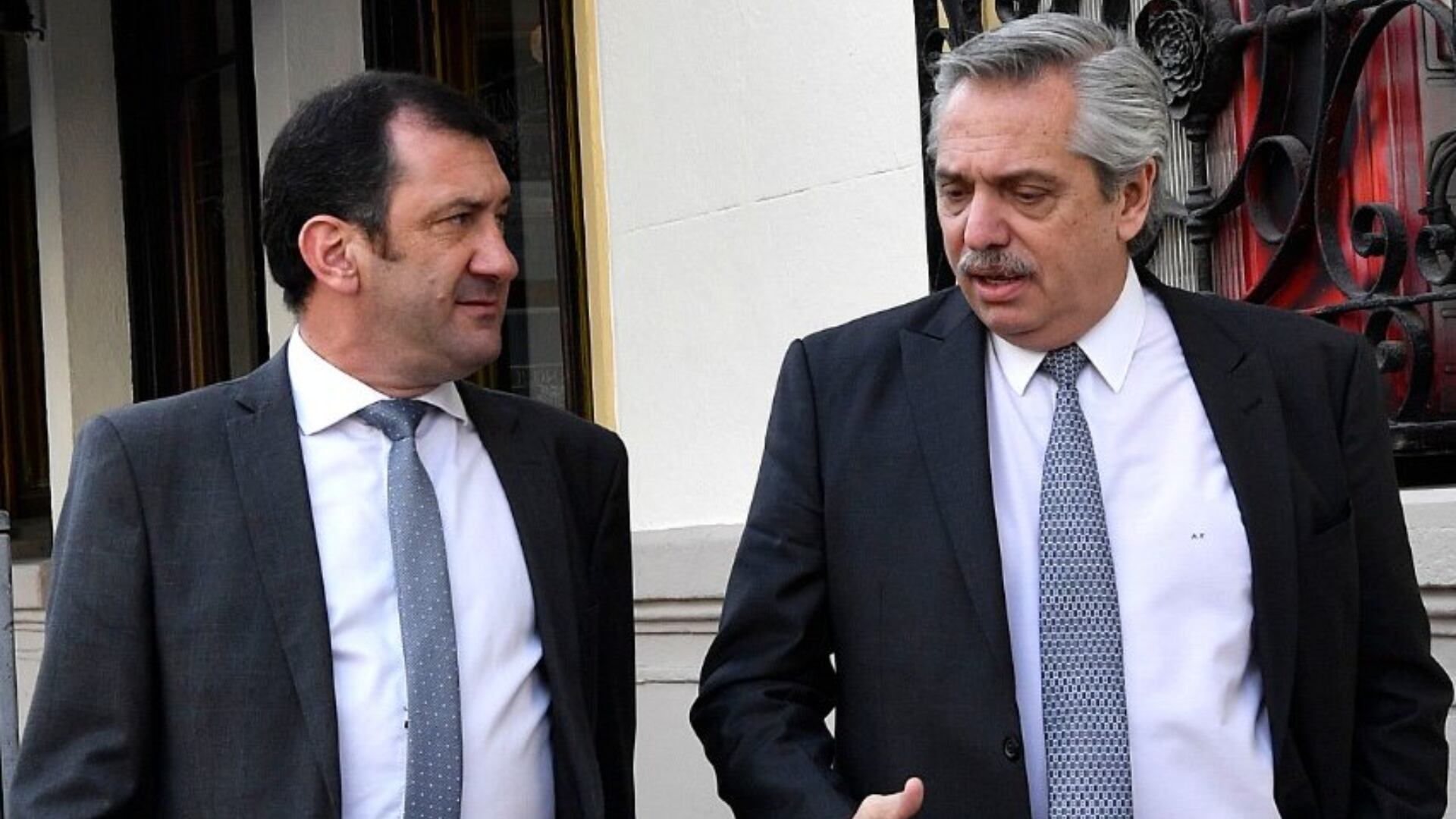 El exsenador Edgardo Kueider junto al expresidente kirchnerista Alberto Fernández