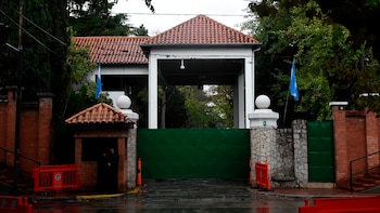 En medio de la fuerte