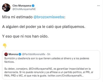Ciro Murayama y Morena se enfrentaron en Twitter