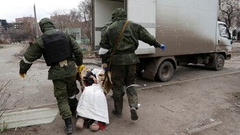 Die Gemeinde Mariupol prangerte an,