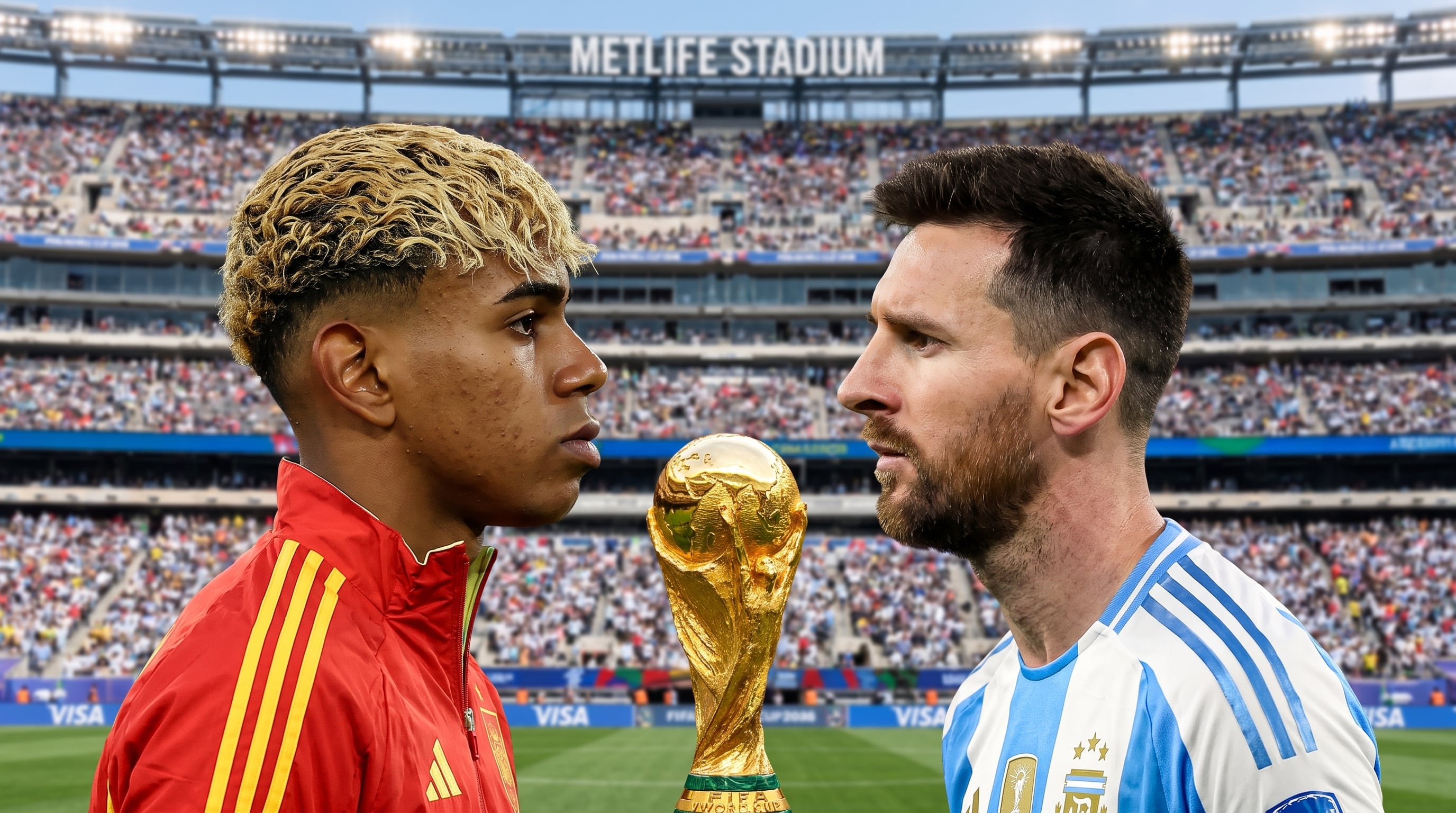 Lamine Yamal y Lionel Messi, las grandes figuras de los finalistas de la Copa Mundial de la FIFA 2026 (Imagen Ilustrativa Infobae)