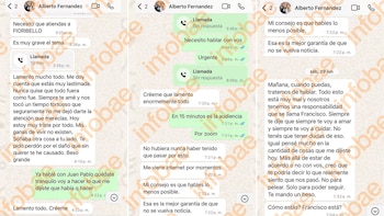 Los chats de Alberto Fernández