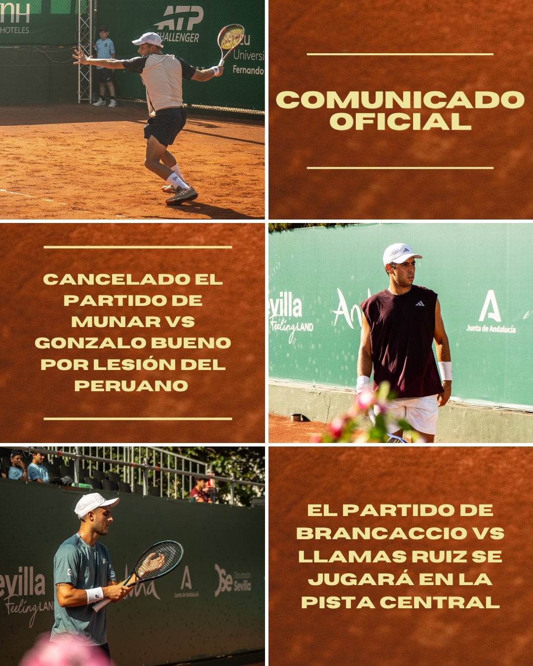 El comunicado de Challenger de Sevilla tras el retiro de Gonzalo Bueno.