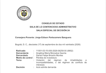 Daniel Briceño deberá responder a demanda por presuntas inhabilidades e incompatibilidades - crédito @alazamo123/X