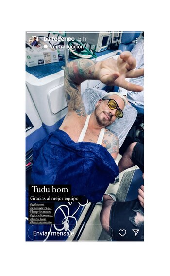 Fede Bal en la ambulancia