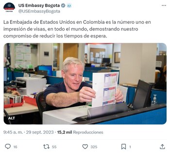 La embajada estadounidense en Colombia