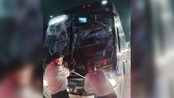 Así quedó el micro de