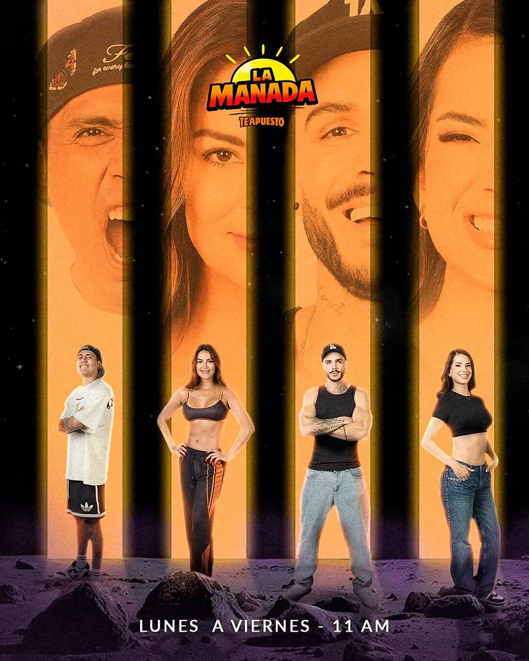 La Manada: con Mario Irivarren, Laura Spoya, Gerardo Pe y Suheyn Cipriani. IG