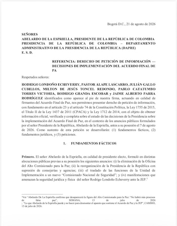 La solicitud reclama estudios técnicos, conceptos jurídicos, cronogramas, presupuesto, responsables y copias de actos administrativos o borradores que sustenten cualquier cambio - crédito suministrado